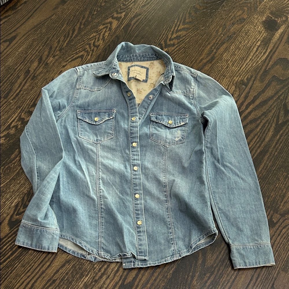 Forever 21 Blue Button Down Shirt